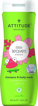 Dětský šampon Attitude Little Leaves dětské tělové mýdlo a šampon 2v1 s vůní melounu a kokosu 473 ml
