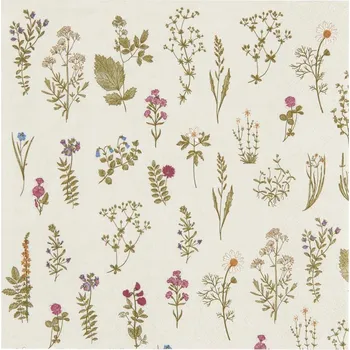 Papírový ubrousek Ib Laursen - ubrousky Flora 40x40 cm, 50 ks