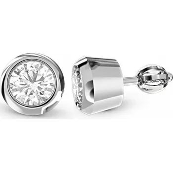 Náušnice Couple, Elegantní náušnice Lester, bílé zlato se zirkonem, 585-66-3-0645.1B00.0.00.001.05