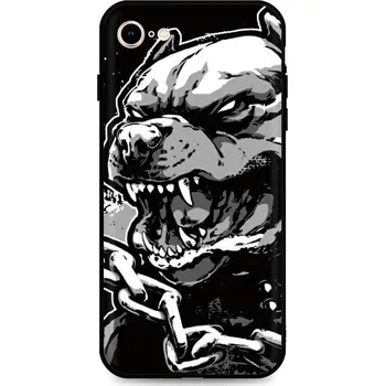 Pouzdro na mobilní telefon Kryt iPhone SE 2022 silikon Agressive Pitbull (obal neboli pouzdro na iPhone SE 2022)