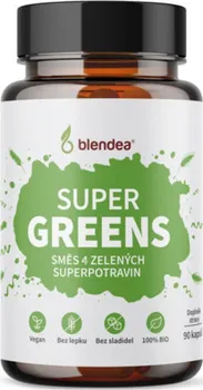 Superpotravina Recenze Blendea Supergreens BIO směs 4 zelených superpotravin 90 cps.