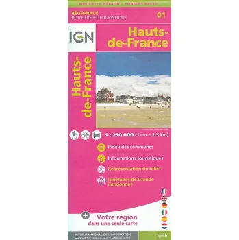IGN mapa Hauts de France 1:250 t.