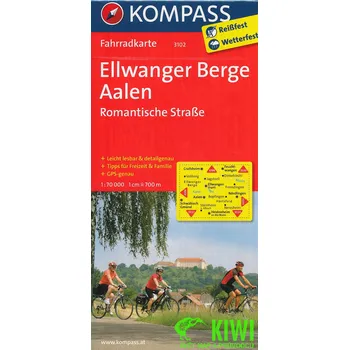 Kompass Ellwanger Berge,Aalen 1:70 t. laminovaná