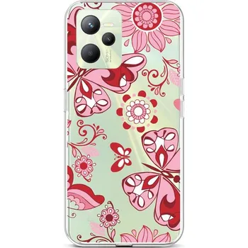 Pouzdro na mobilní telefon Kryt Realme C35 Pink Butterfly (obal neboli pouzdro na Realme C35)