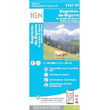 IGN mapa Bagneres de Bigorre 1:25 t.