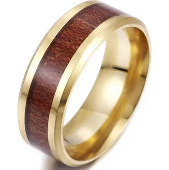 Prsten IZMAEL Prsten WO 17195 Zlatá/Tm.Hnědá KP17195 67mm KP17195