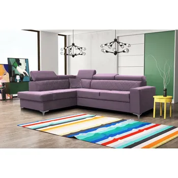 Obývací stěna FALCO Sedací souprava Silk L fialová