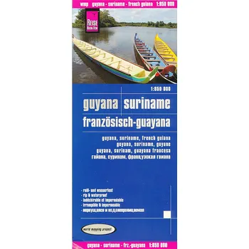 Reise Know-How Verlag mapa Guyana,Suriname,French Guiana 1:850 t. voděodolná