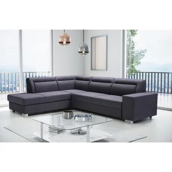 Obývací stěna FALCO Sedací souprava Davis tmavě šedá levá