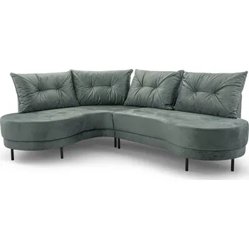 Obývací stěna FALCO Sedací souprava Abbey L šedo-zelená