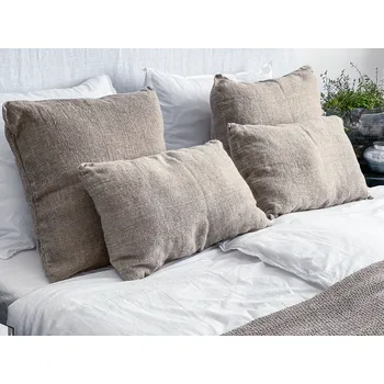 Polštář Lněný polštář Barva: Slonová kost 40 x 60 cm