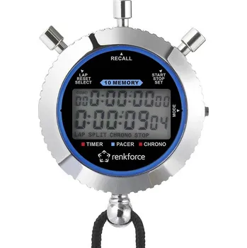 Stopky RF-SW-200 | Digitální stopky Renkforce | kovové | stříbrná RF-SW-200