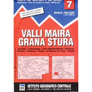 Geocenter/Bertelsmann distribuce mapa Valli Maira, Grana Stura 1:50 t. IGC č.7