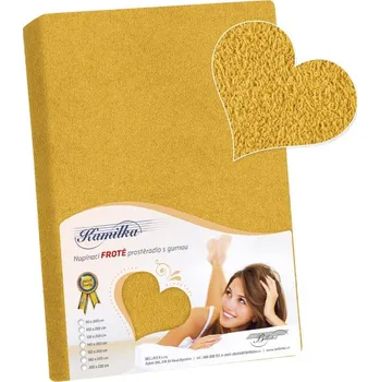 Prostěradlo Bellatex Froté prostěradlo 160x200 cm hořčicová