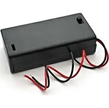 Vývojová deska Bateriový box na dvě baterie s krytem a ON/OFF přepínačem - 1 kus