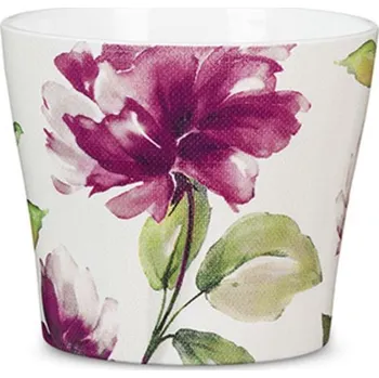 Obal na květináč Scheurich Obal keramický pr.15cm/808 burgundské růže