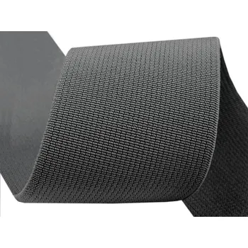Textilní guma Pruženka plochá 50mm charcoal grey