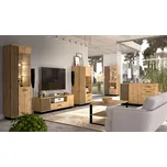 Obývací pokoj Lamelo 1 - dub wotan/černá