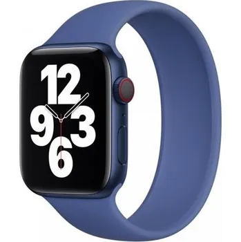 Řemínek na hodinky Navlékací silikonový řemínek pro Apple Watch 42mm / 41mm / 40mm / 38mm - S - modrý