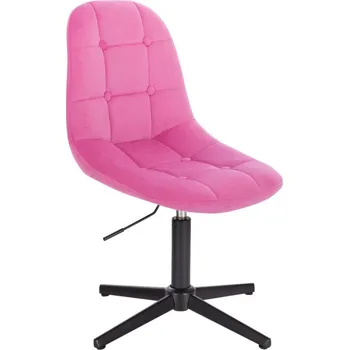 LuxuryForm DESIGN Kosmetická židle SAMSON VELUR na černém kříži - růžová