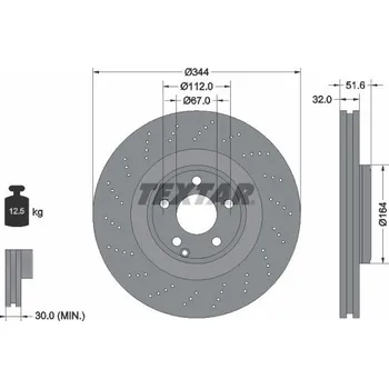 Brzdový kotouč Brzdový kotouč TEXTAR 92289905