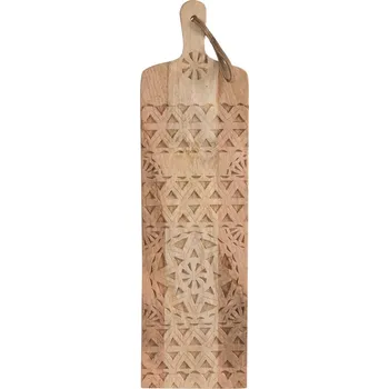 Kuchyňské prkénko Mangové dřevěné vyřezávané prkénko Etnic - 20*1,5*75 cm