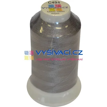 Nit vyšívací nit šedá C494 návin 1000m viskóza nitě - počet kusů: 1 kón návin 1000m 36,30 Kč s DPH za kón při nákupu balení 10 kusů