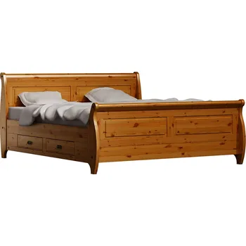 Postel KATMANDU Postel Toskania, borovice, medová, rozměr 99x167x217cm (160x200cm)