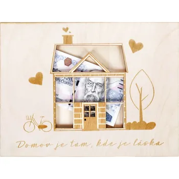 Dárková krabička Albi Velká kapsa na peníze, domov