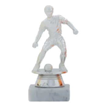 Figura fotbalista 14cm stříbrná F8200-2 (výška 14 cm)