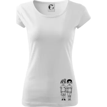 Dámské tričko Gay pár - Dámské triko Pure - M ( Bílá )