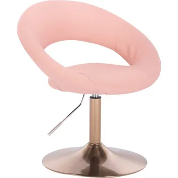 LuxuryForm DESIGN Kosmetická židle NAPOLI na zlatém talíři - růžová
