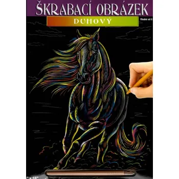 vyškrabávací obrázek ArtLover škrabací obrázek duhový Hlava s hřívou, 25x20 cm