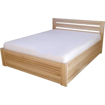 Postel Buková masivní postel BORA s úložným prostorem Barevné provedení: Světlá olše, Rozměry: 90 x 200 cm