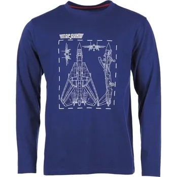Pánské tričko Triko Mil-Tec TOP GUN Long Sleeve Shirt Navy - L