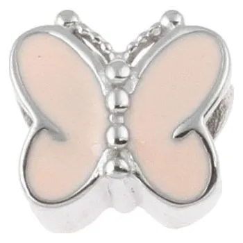 Přívěsek Šperky4U Navlékací ocelový přívěšek korálek motýl - K0109