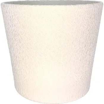 Obal na květináč Piskáček Praha Obal keramický Calipso lizard, bílý, pr.12 cm