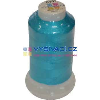 Nit vyšívací nit modrá C107 návin 1000m viskóza nitě - počet kusů: 1 kón návin 1000m 36,30 Kč s DPH za kón při nákupu balení 10 kusů
