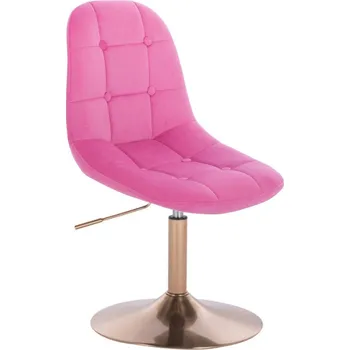LuxuryForm DESIGN Kosmetická židle SAMSON VELUR na zlatém talíři - růžová