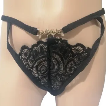Dámské erotické prádlo VšeNaSex.cz Ladies Pearl Decorated Hollowed-out Panty Sexy Underwear