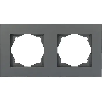 vypínač e2 elektro GmbH Rámeček 2-násobný šedý EQONE2