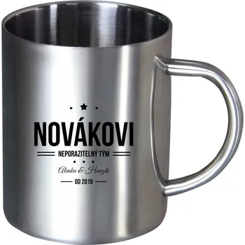 Nerezový hrnek Neporazitelný tým