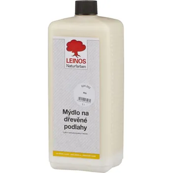 Čistič podlahy LEINOS 924 Mýdlo na dřevěné podlahy bílé (1L) odstraňuje špínu, řasy a plíseň ze dřeva, kamene a zdiva v exteriéru i interiéru.