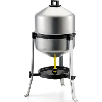 Stojanová napaječka pro drůbež plechová, typ 30 l - objem barelu cca 22 l