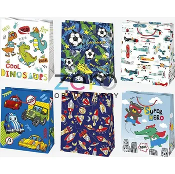 Dárková taška Taška papírová dárková 19x23x10,5 cm (lak) - dětské pro kluka (mix 1)