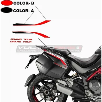 Polep vozidla VULTURBIKE Itálie Sada polepů bočních kufrů VULTURBIKE pro DUCATI Multistrada 1260S "Grand Tour Design"