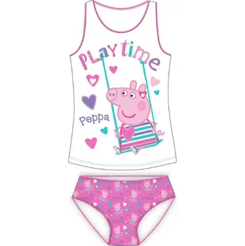 Dívčí spodní prádlo E plus M dívčí spodní prádlo Prasátko Pepina bílá/růžová Velikost: 110/116