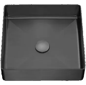 Laveo POLA VUP_722S Umyvadlo na desku včetně click-clacku, nerez černá