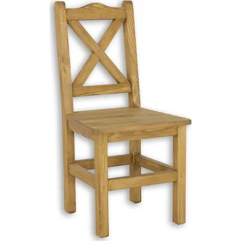 KT700 dřevěná rustikální jídelní židle z přírodní borovice Drewmax (Povrch přírodní vosk!)