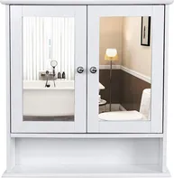 SONGMICS Freya koupelnová skříňka se zrcadlem bílá
